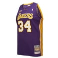thumbnail image 2 of Men's-Mitchell & Ness Shaquille O'Neal Purple Los Angeles Lakers 2000 NBA All-Star Game Authentic Jersey, 2 of 7