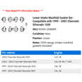 thumbnail image 2 of Lower Intake Manifold Gasket Set - Compatible with 1999 - 2003 Chevy Silverado 1500 2000 2001 2002, 2 of 2