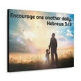 thumbnail image 2 of Scripture Walls Encourage One Another Daily Hebrews 3:13 Bible Verse Canvas Christian Wall Art Ready to Hang Unframed, 2 of 18