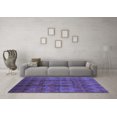 thumbnail image 3 of Ahgly Company Machine Washable Indoor Rectangle Oriental Blue Industrial Area Rugs, 6' x 9', 3 of 4