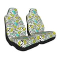 thumbnail image 2 of Naloa Funny Dinosaurs on Stripes Car Seat Covers 2PCs Front Car Seat Covers Universal fit for Most Cars SUVs and Trucks - 1, 2 of 5