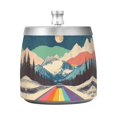thumbnail image 7 of Yayeee Ashtray with Lid for Cigarette Smokeless Stainless Steel Home Ash Holder, Colorful Road at Night, 7 of 7
