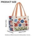 thumbnail image 7 of Pzuqiu Floral Embroidered Quilted Tote Bag for Women, Large Capacity Lightweight Shoulder Handbag, Reversible Orange Puffer Tote for Work Travel Shopping College Everyday Use, 7 of 7