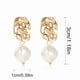 thumbnail image 3 of Pendientes Joyería Irregular Fold Pearl Earrings Stud Earrings, 3 of 8