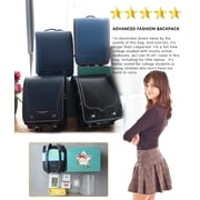 Baobab's Wish Japanese School Bag for Elementary School Students Randoseru Backpack Basic Plus Version Dark Blue