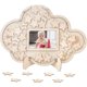 thumbnail image 1 of Libro de firmas alternativo para baby shower con forma de nube, decoración con estrellas de madera para 30 invitados, marco de fotos, recuerdo del embarazo, 1 of 9