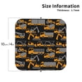 thumbnail image 2 of Vsdgher Yellow Excavator Print Leather Coasters for Drinks, Durable Drink Coasters 4 Set for Tabletop Protection, Luxurious Home Décor and Housewarming Gift-Square, 2 of 6