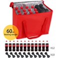 thumbnail image 5 of LAICAIW Lot de 2 Sacs d'Épicerie Isolés TG-Grand, Rouges, Réutilisables, Robustes, à Fermeture Éclair, Pliables, Fourre-Tout, Refroidisseur, Épicerie, pour Voiture, Matériau Recyclé, Sac Pliable Chaud..., 5 of 5