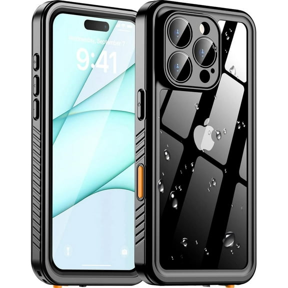 iPhone 16 Pro Case Waterproof, [Built-in Screen Protector][IP68 Underwater][12FT Military Grade Shockproof][Dustproof][Real 360° Full Body] Protective Phone Case for iPhone 16 Pro 6.3"