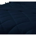 thumbnail image 5 of DNG Creations 1 Piece Ruffle Diamond Comforter All Season 550 GSM Twin/Twin XL Size - 800 Threads Count, 100% Egyptian Cotton Solid Navy Blue Colour, 5 of 5
