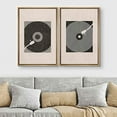 thumbnail image 2 of IDEA4WALL Framed Canvas Print Wall Art Set Mid-Century Geometric Music Record Player Illustrations Vintage Art Minimalism Retro Wall Decor for Living Room, Bedroom, Office - Natural 24"x36"x2, 2 of 5