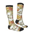thumbnail image 3 of Picia Women Crew Soft Moisture-wicking Socks Ducks and Flowers Pattern Design Cotton Socks, One Size fit All, 3 of 9