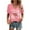 Pink, variant on Womens Valentine T Shirts V-Neck Love Heart Printed Tee Short Sleeve Spring Summer Tops