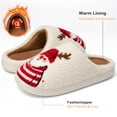 thumbnail image 3 of Ecetana Christmas House Slippers for Women Men Holiday Indoor Bedroom Warm Cozy Fluffy Slippers, 3 of 7