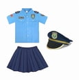 thumbnail image 4 of 5pcs Female Police Costume for Kids, Role Play Dress-Up Set for 3 - 10 Years Old-Blue, 4 of 4