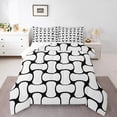 thumbnail image 2 of Erosebridal Modern Abstract Patchwork Bedding King Comforter Set, Abstract White Black Down Comforter Ultra Soft 3 Pieces, 2 of 8