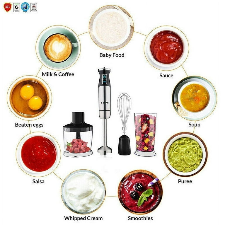 5 CORE Powerful Immersion Blender 500W Electric Hand Blender with