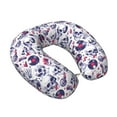 thumbnail image 2 of KLL music Skull record mike Pattern Memory Foam Cervical Neck Pillow Versatile U-Shaped Pillows for Home/Office/Camping/Travelling/Soft Washable Cover, 2 of 8