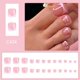 thumbnail image 2 of Kit de uñas postizas para pies WLGDLH rosa cuadradas, 24 piezas, acrílicas, 2 of 8