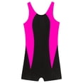 thumbnail image 3 of Sholeno Girls Athletic One Piece Swimsuit Racer Back Swminwear Boyleg Competitive Bathing Suit Hot Pink 6, 3 of 5