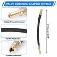 thumbnail image 3 of 1Set 135 Grados Extensión de Válvula de Llanta de Cobre con Tubería de Vástago de Llanta Plástica Flexible de 210mm para Automóvil Motocicleta RV Camión Bicicleta, 3 of 6