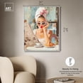 thumbnail image 4 of Senorita Croissant Canvas Print Fashion Art by Art Remedy, White Frame, 30 x 36, 4 of 6