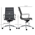 thumbnail image 2 of JWRWEFA Swivel Office Desk Chair, Mesh Adjustable Computer Chair with Metal Frame, Black, Ergonomic, Rolling, Home Office Chair, 2 of 11