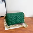 thumbnail image 2 of 2022 Fashion Plaid Shoulder Bag Thick Chain Underarm Bags For Women Brand Designer Handbags And Purses Ladies Crossbody black 23x14x6cm, 2 of 6