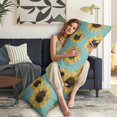 thumbnail image 5 of Boho Sunflower Body Pillow Cover – Soft & Breathable, Hidden Zipper, 20"x54", Vintage Floral Print with Butterflies & Bees – Gift for Side Sleepers, Pregnancy, Farmhouse Decor, 5 of 7