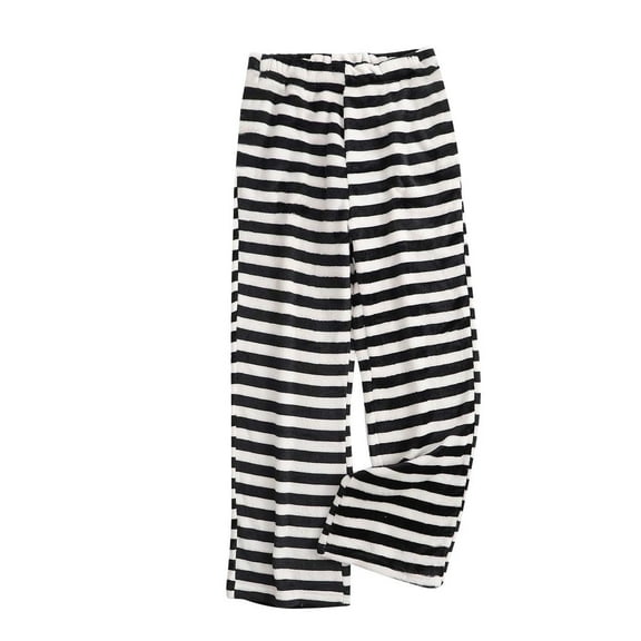 Outfmvch Striped Pants Women Striped Lounge Pants Pajama Pants Women's Cotton Pajamas Plaid Pj Pants Womens Pajama Pants with Pockets Comfy Pajamas Black L