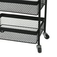 thumbnail image 4 of Benzara Four Tier Mesh Type Metal Storage Cart with Casters, Black, 4 of 5