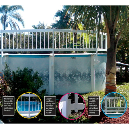 Above Ground pool safety fence (Base kit A 8 (Best Removable Pool Fence)