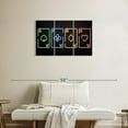 thumbnail image 2 of Elephant Stock Neon Playing Cards Wall Art - Horizontal Multi Panel Canvas - Living Room Wall Decor - Hobbies And Lifestyle Multi Panel - Black And Green Decor - 33" x 20", 2 of 8