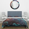 thumbnail image 3 of Designart "Deep Blue Immersion" Beach Bedding Covert Set - Coastal Beach Blue Coastal Bed Set With 2 Shams, 3 of 6