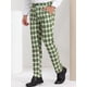 thumbnail image 2 of Pantalones de vestir informales Lars Amadeus para hombre a cuadros Verde Beige S, 2 of 6