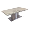 thumbnail image 4 of Coffee Table with White and Gray Marble TOP and Stainless Steel Base, 4 of 4
