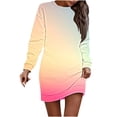 thumbnail image 4 of Npasoilc Sweatshirt Dress for Women Crew Neck Long Sleeve Pullover Dress Short Loose Casual Dresses, 4 of 4