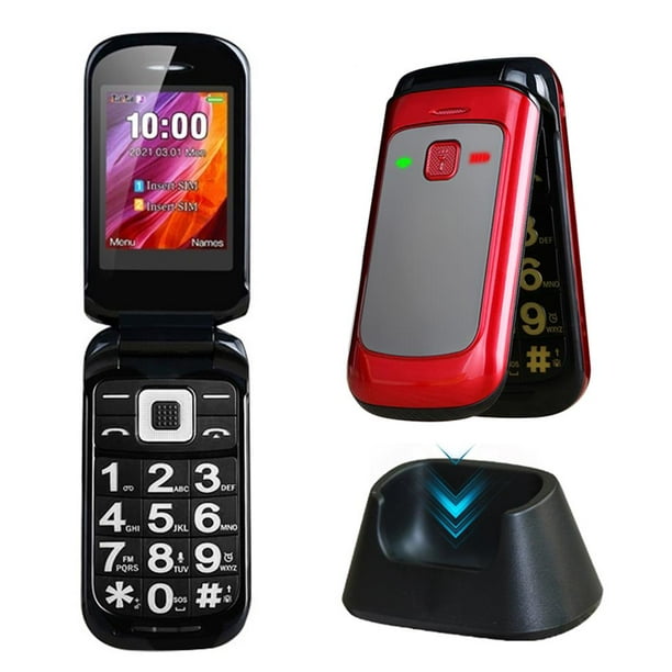 Teléfono Celular Para Personas Mayores Ancianos Simples Niños Teléfonos Con Botones Grandes Equipo Comunicador Accesorio De Comunicación Dispositivos Parlantes Eigraketly EL017950-01
