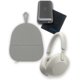 thumbnail image 1 of Paquete de auriculares supraaurales inalámbricos Sony WH-1000XM5 con cancelación de ruido y kit de accesorios GSport (plateados), 1 of 7