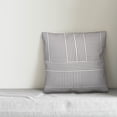 thumbnail image 2 of Creative Products Block Stripes in Gray 16x16 Spun Poly Pillow, 2 of 2