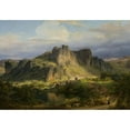 thumbnail image 2 of Karl Friedrich Lessing 24x18 Black Ornate Framed Double Matted Museum Art Print Titled: Landscape from the Eifel Mountains (1834), 2 of 5
