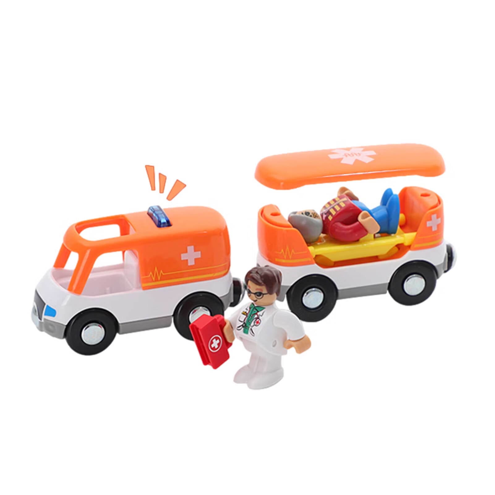 Kids'Toy Ambulance Educational Magnetic Electric Locomotive Toy - Kids'Toy Ambulance Educational Magnetic Electric Locomotive Toy -