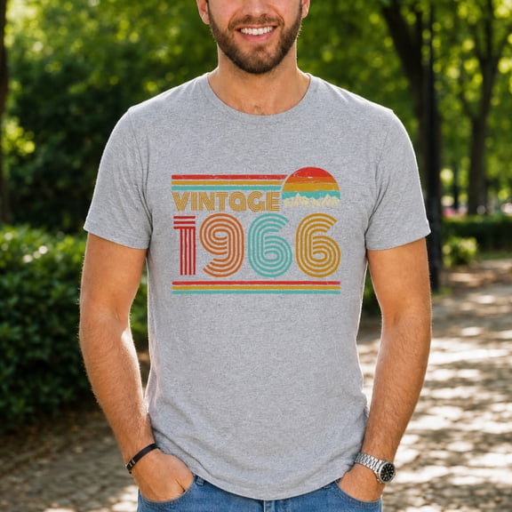 Jollimate Vintage 1966 Shirt, 60th Birthday Shirt for Men, Turning 60, Retro 1966 Birthday Gift