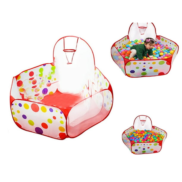 Baby Ball Pit Play Tent, 6-Sided Ball Pit with Basketball Hoop for Ball Play