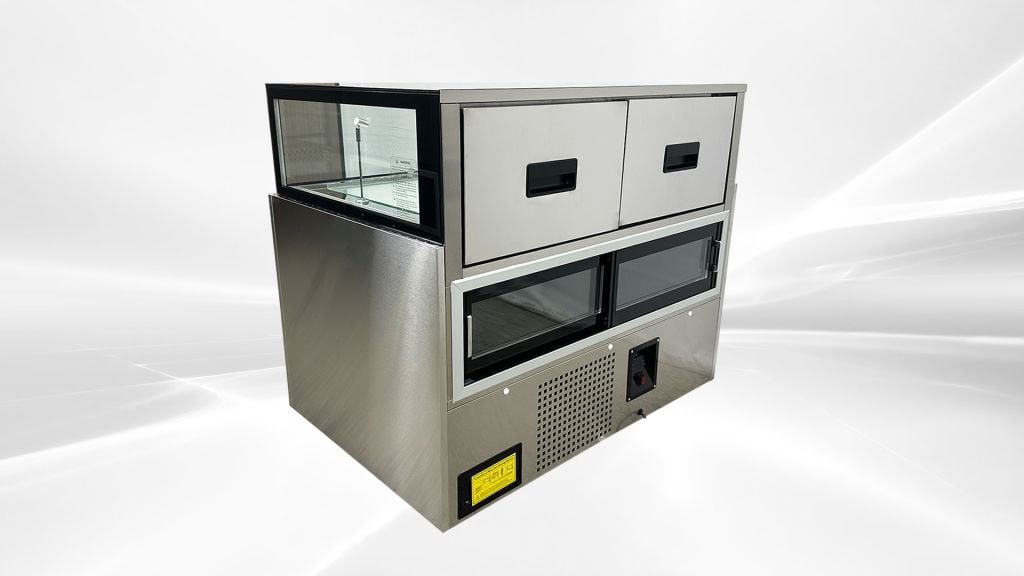48" Luxury Commercial Refrigerated Bakery Display Case, Cake Showcase Refrigerator with LED Lighting, ETL Certified