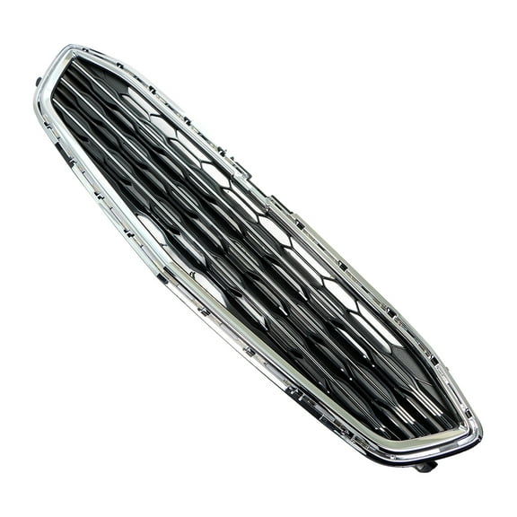 labwork Black W/Chrome Fit For Chevrolet Malibu 2016/2017/2018 Front Bumper Lower Grille