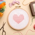thumbnail image 5 of Unique Bargains 5pcs 2.4' Plastic Mesh Canvas Sheet 16 Count Round Needlepoint Blank Canvas for Embroidery, White, 5 of 5