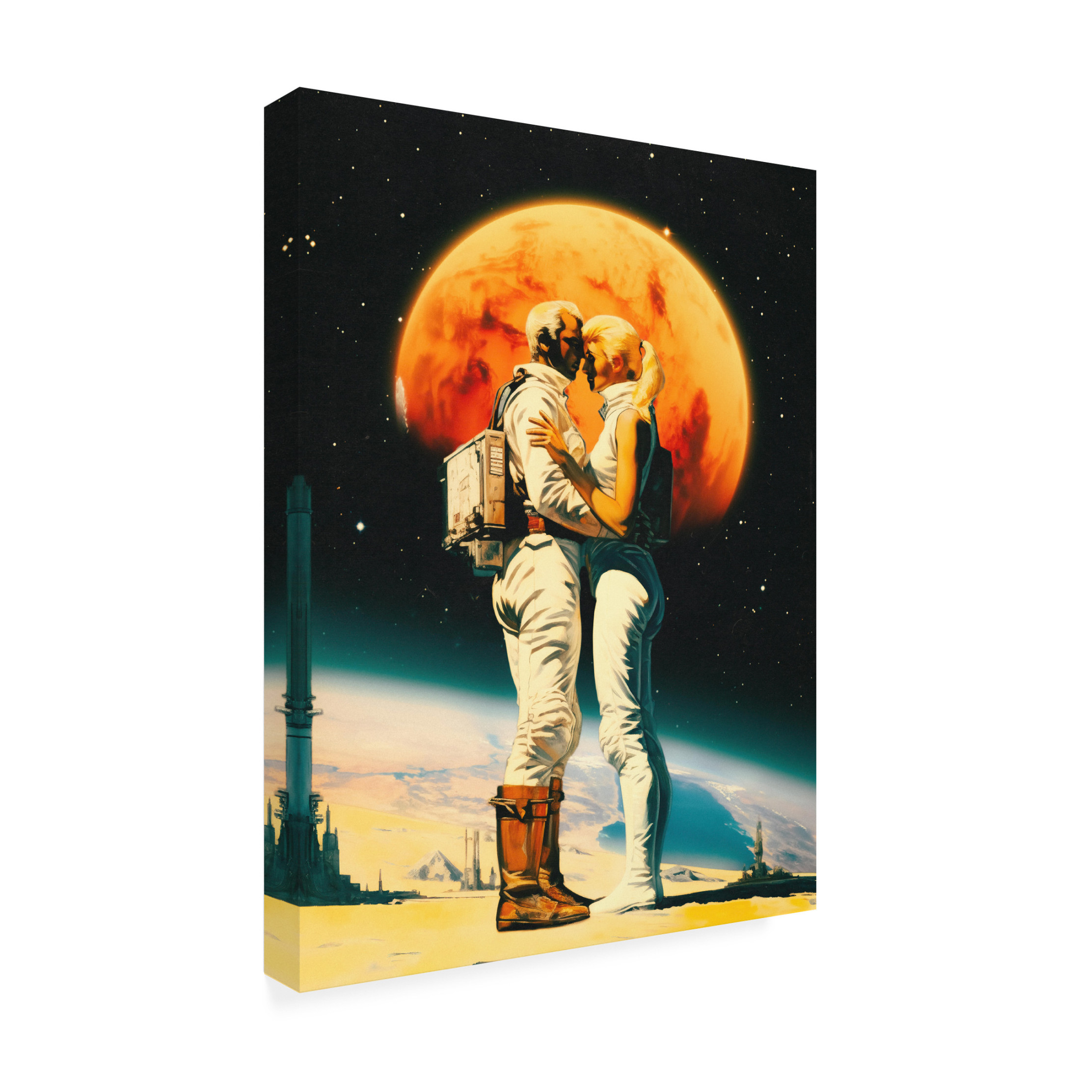 Trademark Fine Art Taudalpoi Intergalactic Love Canvas Wall Art