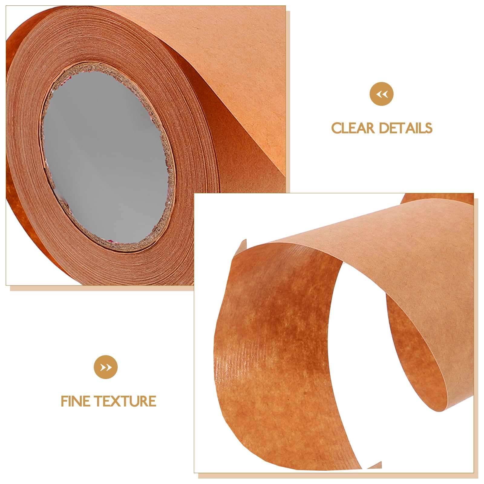 2 Rolls Kraft Paper Tape Heavy Duty Shipping Thick Packing Bulk Glue Household Frame Backing