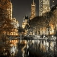 thumbnail image 2 of Frank, Assaf 12x12 Gold Ornate Wood Framed with Double Matting Museum Art Print Titled - Evening view of Central Park in New York City, 2 of 4